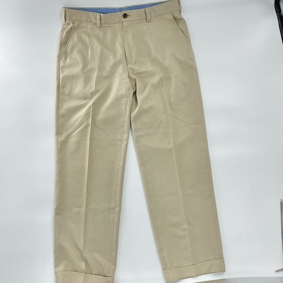 Brooks Brothers St Andrew Links Pants Beige Tan Houndstooth Plaid Golf Slacks - Picture 1 of 13